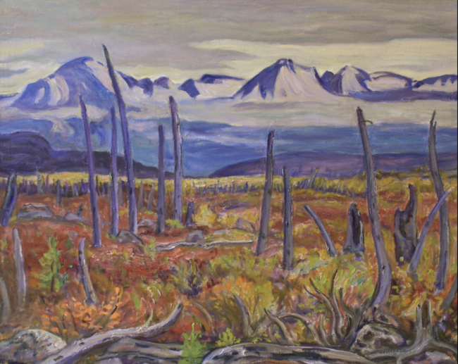 Mountains on Haines Highway, Yukon, by A. Y. Jackson, 1946