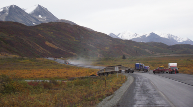 Paving on the Haines Highway, 2011