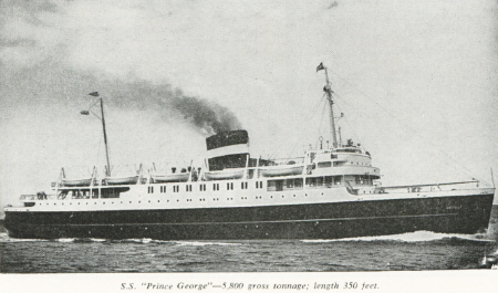 Canadian National Steamship 'Prince George', 1961