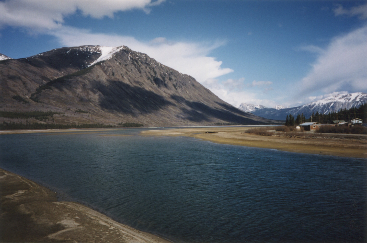Wreckage of the sternwheeler Gleaner at Carcross, Yukon