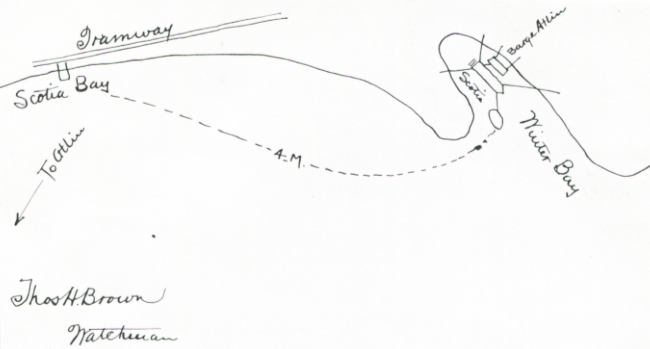 Map of the wintering location of the Scotia, 1905-1906.