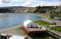The barge Atlin, seen from the sternwheeler Klondike