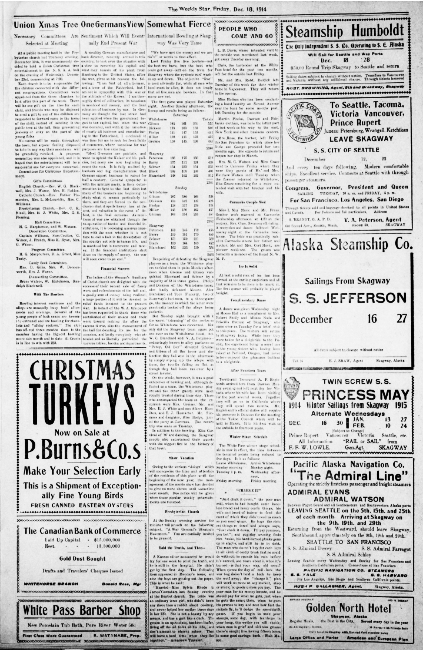 The Weekly Star (Whitehorse, Y.T.), Friday, December 18, 1914