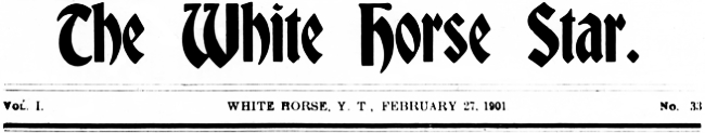 The White Horse Star - February 27, 1901