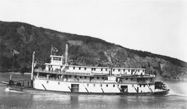 Casca sailing from Dawson on July 3, 1926.