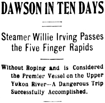 Headline: Steamer Willie Irving