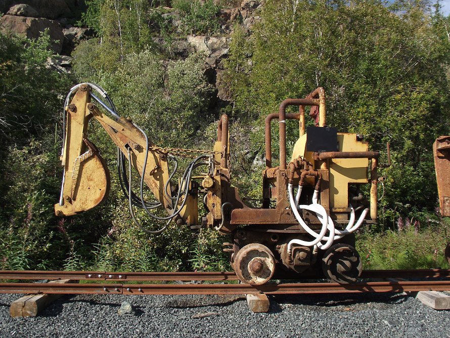 An old underground-railway ditch digger in Yellowknife, NWT