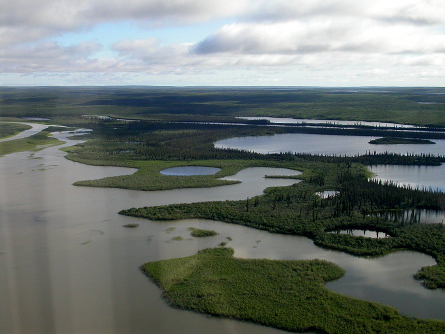 The Mackenzie Delta just north of Inuvik, NWT