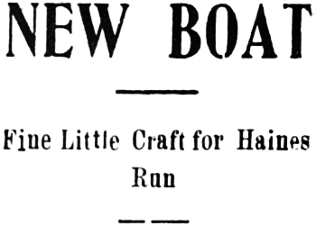 Headline: The launch E. A. Hegg has been sold, 1906