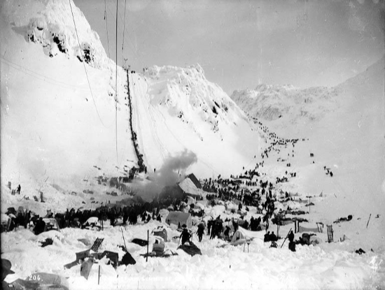 Photo of the Chilkoot Trail in 1898, by E. A. Hegg