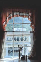 The view from the Atlas Tours drivers' aprtment in Dawson City in 1990