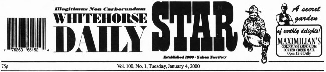 The Whitehorse Star, January 4, 2000