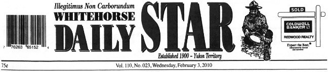 The Whitehorse Star, February 3, 2010