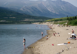 The beach at Carcross, Yukon