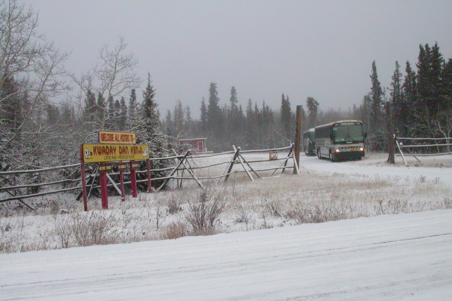 Kwaday Dan Kenji (Long Ago People's Place) cultural interpretive centre on the old Alaska Highway just south of Champagne, Yukon.