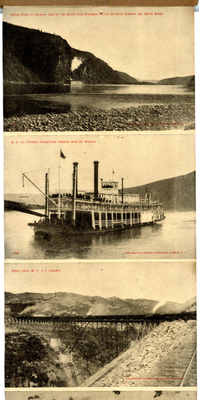 Postcard booklet from Dawson City, Yukon, 1908