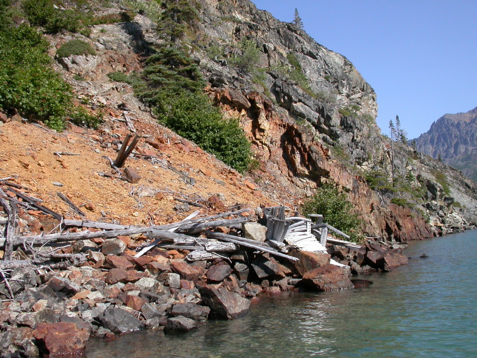 Historic Gridiron Mine on Lake Bennett, BC