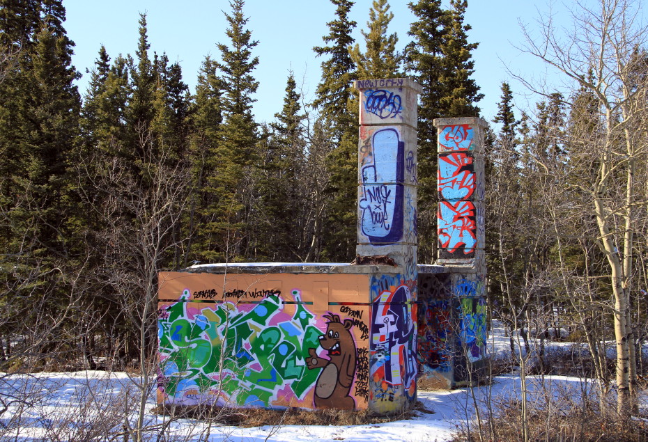 Graffiti art in Whitehorse, Yukon