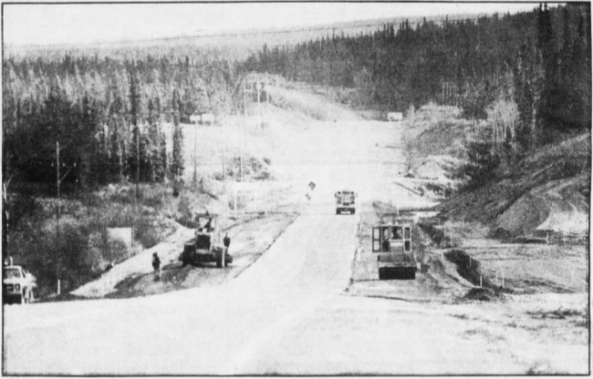 New entrance to Mary Lake being built, 1984.