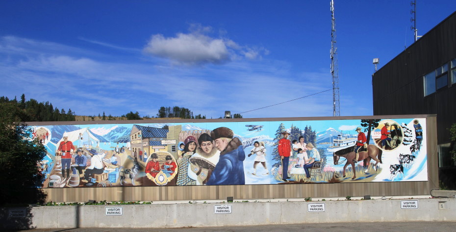 Mural at the RCMP headquarters in Whitehorse, Yukon