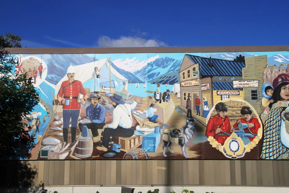 Mural at the RCMP headquarters in Whitehorse, Yukon