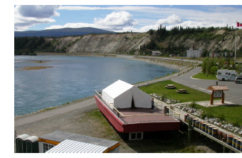 The historic barge Atlin in Whitehorse, Yukon