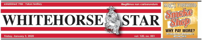 The Whitehorse Star, January 3, 2020