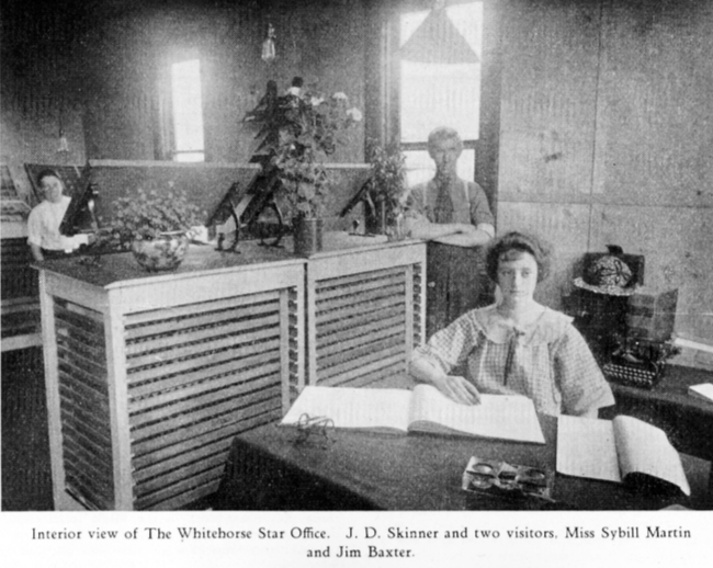 The Whitehorse Star office, 1925