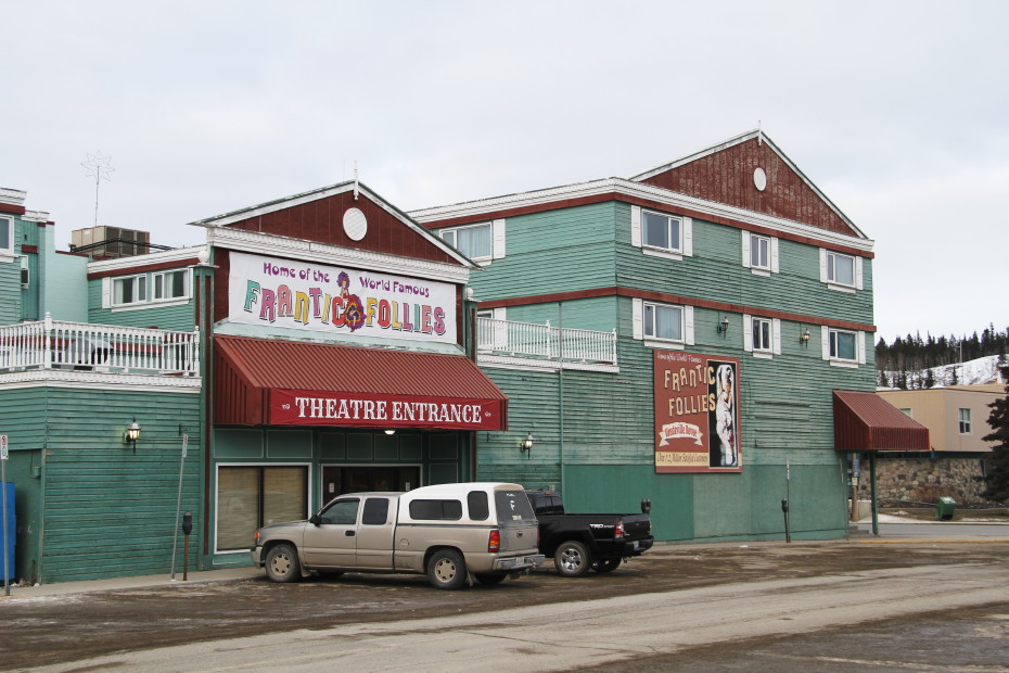 Mural on the Westmark Whitehorse hotel in Whitehorse, Yukon