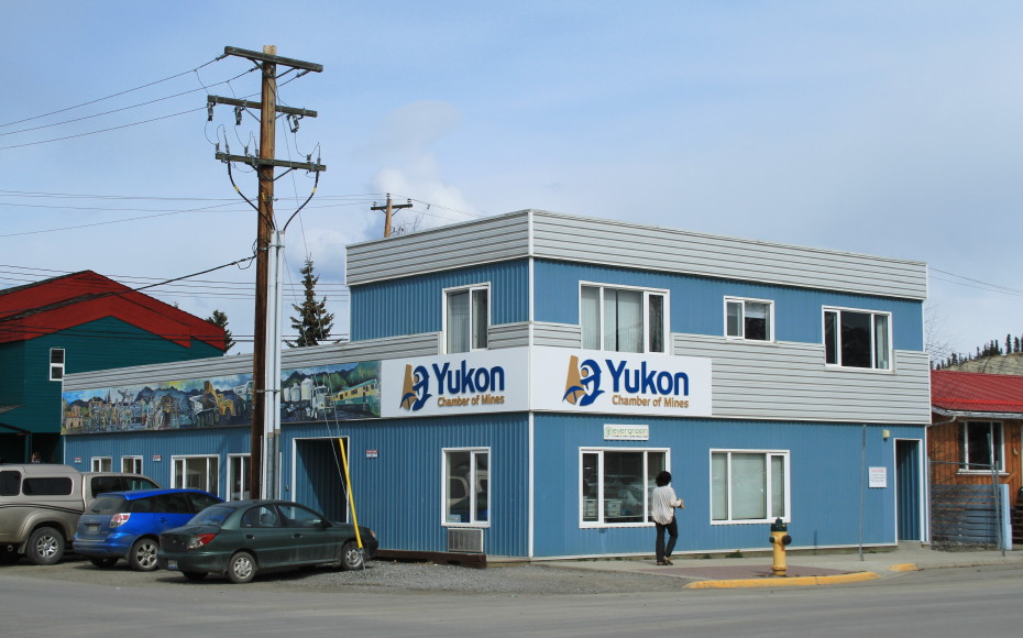 Mural on the Yukon Chamber of Mines building in Whitehorse, Yukon