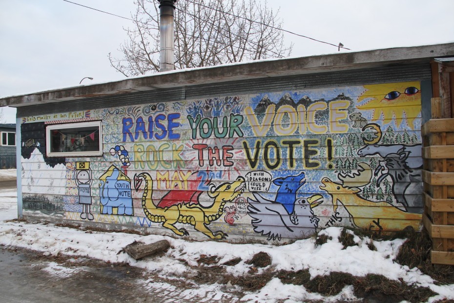 Murals in Graffiti Alley, Whitehorse, Yukon