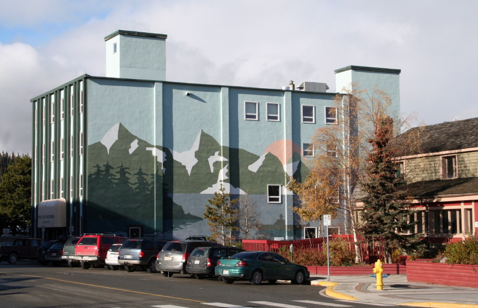 Mural on the Lynn Building in Whitehorse, Yukon