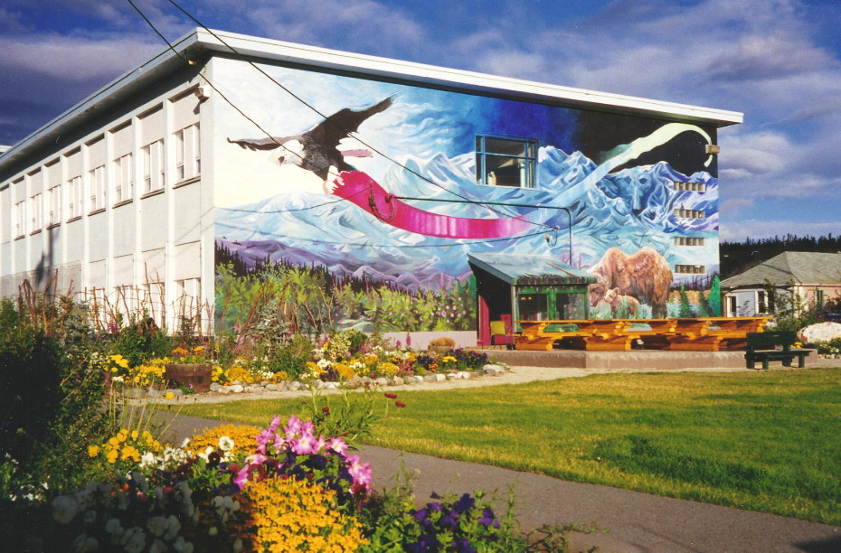 Mural by Lance Burton and the Youth of Today Society in Whitehorse, Yukon