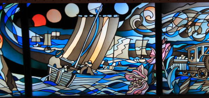 Panel 11, Yukon History Glass Mural