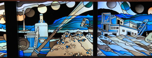 Panel 13, Yukon History Glass Mural