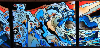 Panel 4, Yukon History Glass Mural