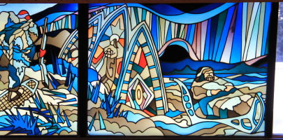 Panel 8, Yukon History Glass Mural