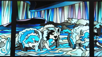 Panel 9, Yukon History Glass Mural