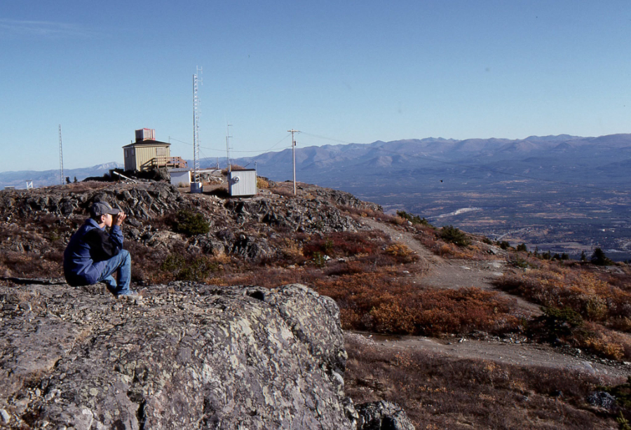 Haeckel Hill Forestry Lookout Tower at Whitehorse, Yukon, September 1995