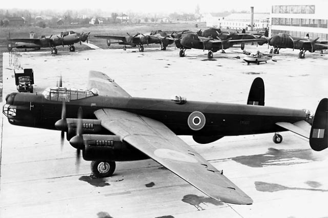 An Avro Lincoln like the one which crashed at Watson Lake, Yukon