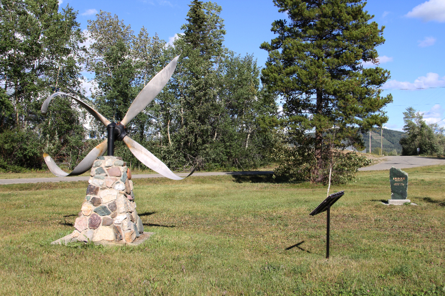 Memorial cairn at Watson Lake, Yukon