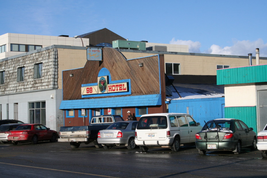 The 98 Hotel - last of the old-time bars in Whitehorse, Yukon