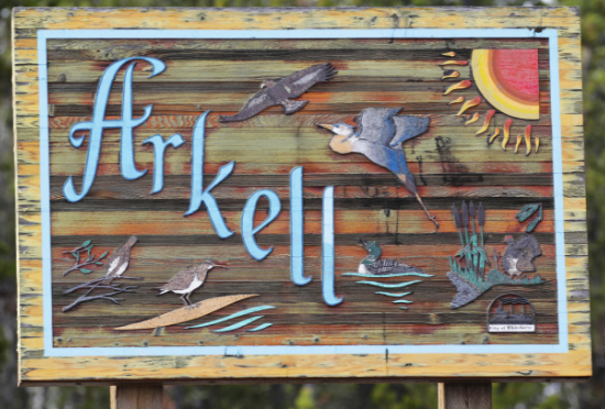 Arkell community sign - Whitehorse, Yukon