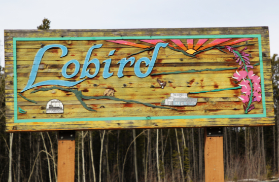 Lobird community sign - Whitehorse, Yukon