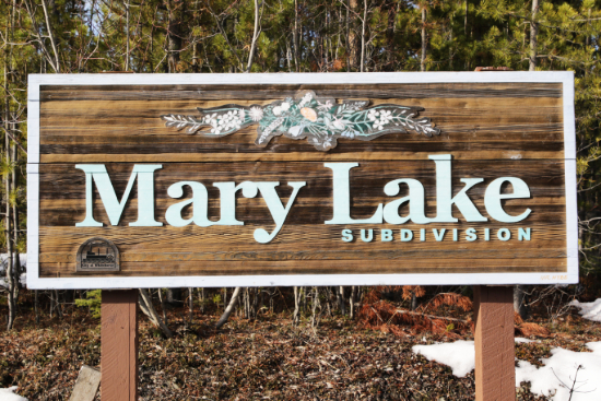 Mary Lake community sign - Whitehorse, Yukon