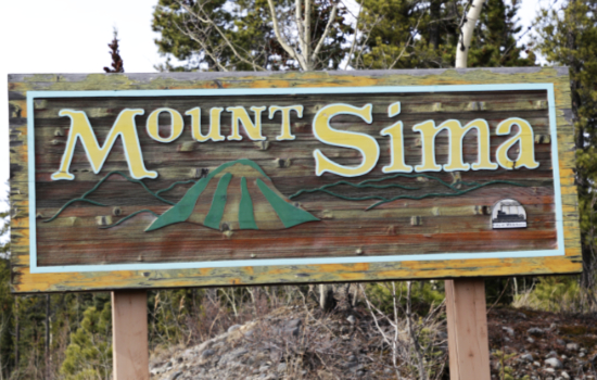 Mount Sima community sign - Whitehorse, Yukon