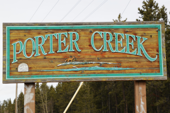 Porter Creek community sign - Whitehorse, Yukon