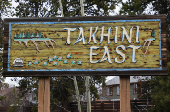 Takhini East community sign - Whitehorse, Yukon