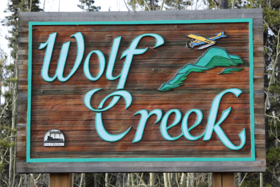 Wolf Creek community sign - Whitehorse, Yukon