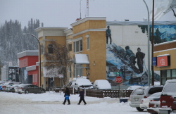 Winter on Elliott Street in Whitehorse, Yukon